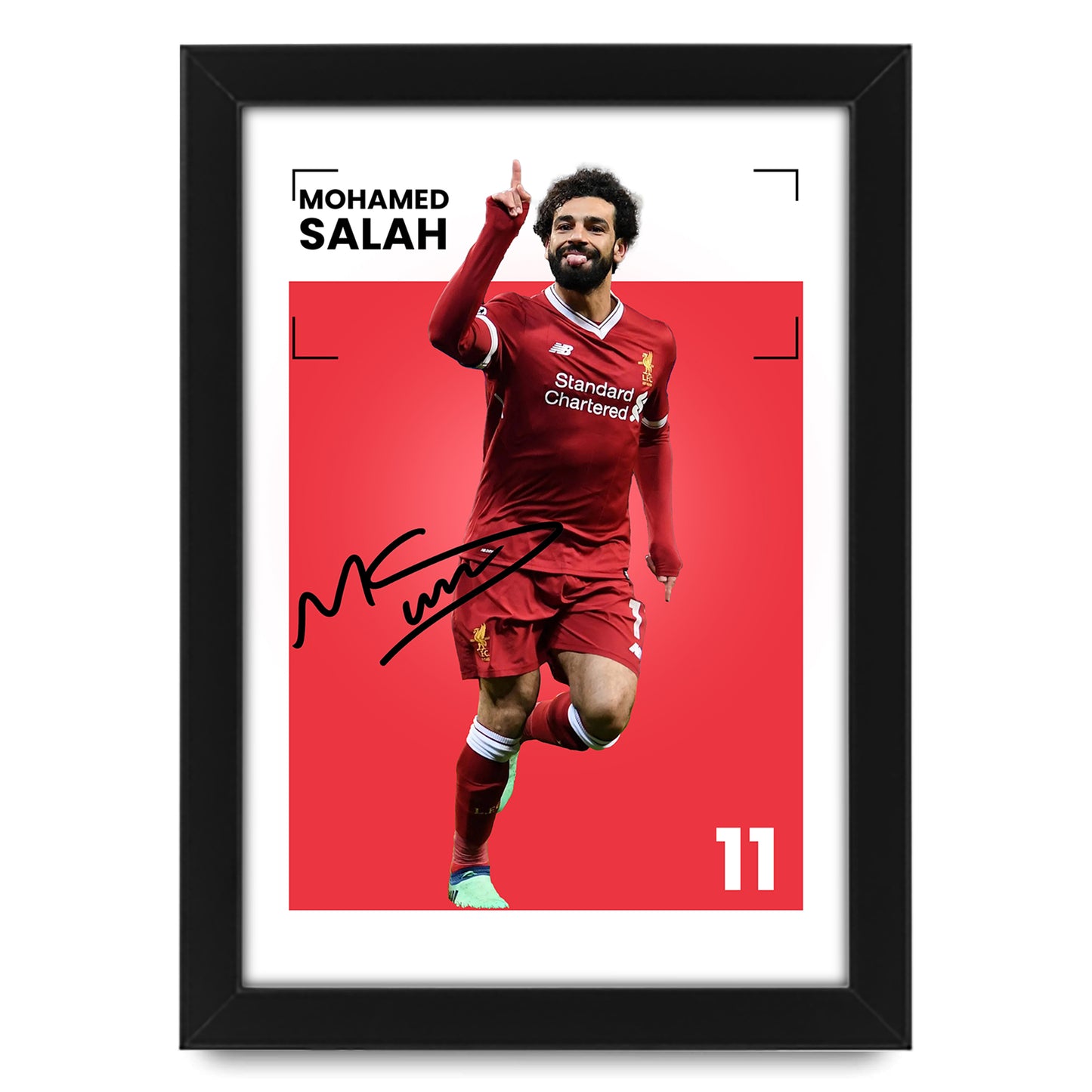 Mohamed Salah Signed Poster Print - Limited Edition Autographed Collectible Memorabilia | Liverpool FC Fan Gift