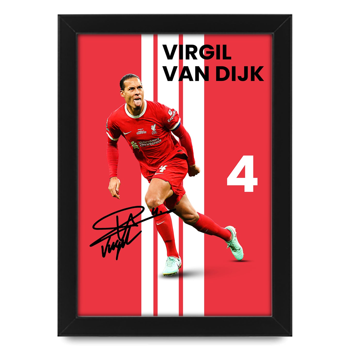 Virgil van Dijk Signed Poster Print - Limited Edition Autograph - Liverpool FC Memorabilia - Collectible Gift for Fans