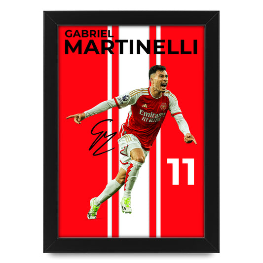 Gabriel Martinelli Signed Poster Print - Limited Edition Autographed Memorabilia - Perfect Fan Gift for Arsenal FC Supporters