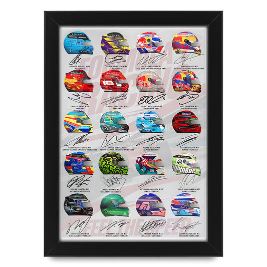 F1 Racing Drivers 2024-25 Signed Poster Print- Limited Edition Autograph Fan Gif