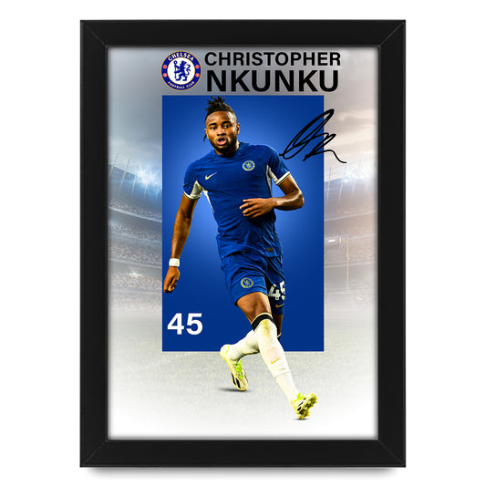 Christopher Nkunku Signed Poster Print - Limited Edition Autograph - Chelsea FC Memorabilia
