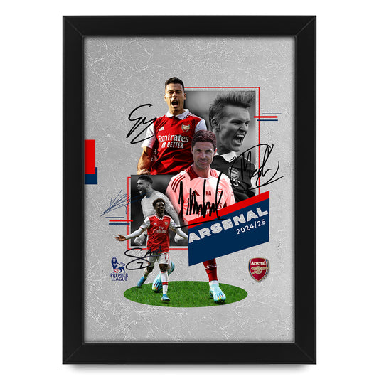 Arsenal Football Club 2024-25 Star Merchandise Signed Poster Print- Limited Edition Autograph Football Fan Gift