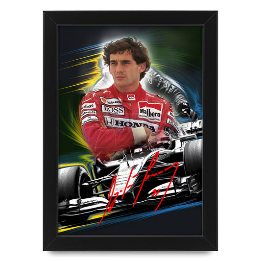 Ayrton Senna Signed Limited Edition Poster | F1 Racing Legend Collectible Memorabilia | Autographed Fan Gift
