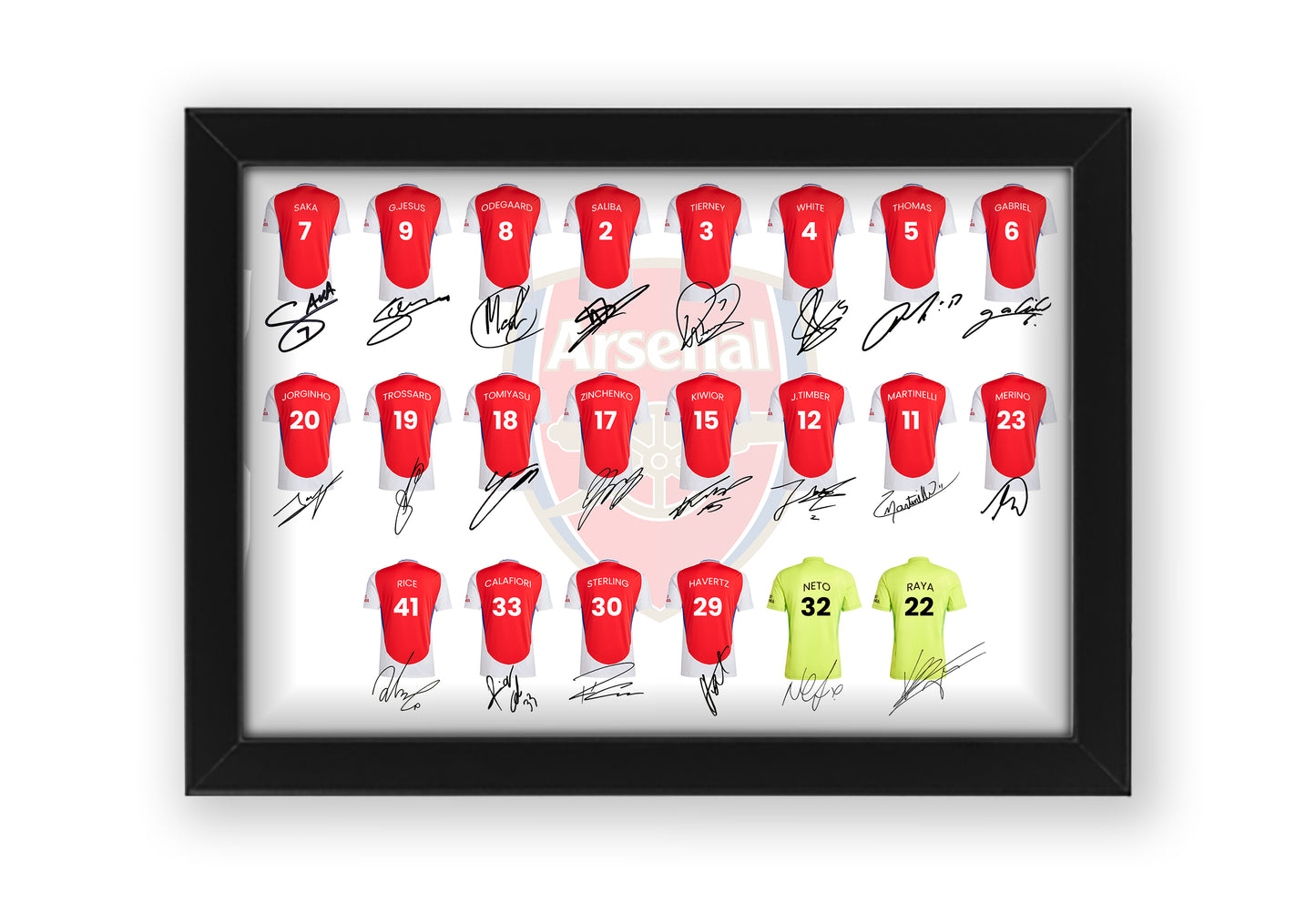 Arsenal Team 2024-25 Signed Poster Print - Limited Edition Autograph Fan Gift – Collectible Memorabilia Merchandise
