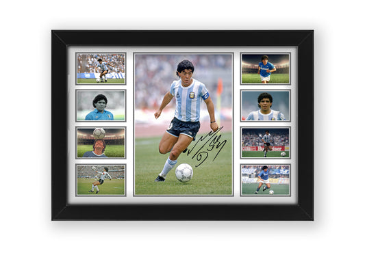 Diego Maradona Argentine Football Signed Poster Print- Limited Edition Autograph Fan Gift – Collectible Memorabilia Merchandise