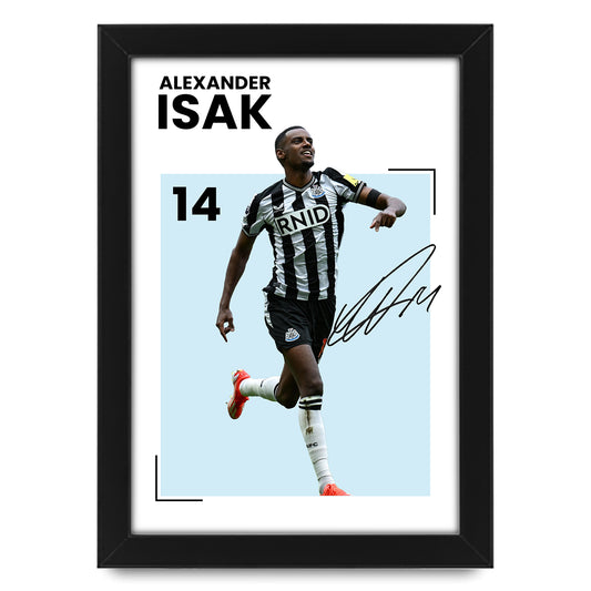 Alexander Isak Signed Poster Print | Limited Edition Autographed Football Memorabilia | Newcastle United FC