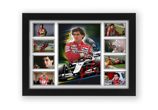 Ayrton Senna Limited Edition Poster - Autographed Print, F1 Racing Driver, Motorsports Memorabilia - Unique Gift for Fans, Collectible Artwork