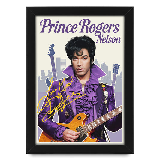 Prince Rogers Nelson Signed Poster Print | Limited Edition Collectible Memorabilia | Fan Gift for Home or Office Decor