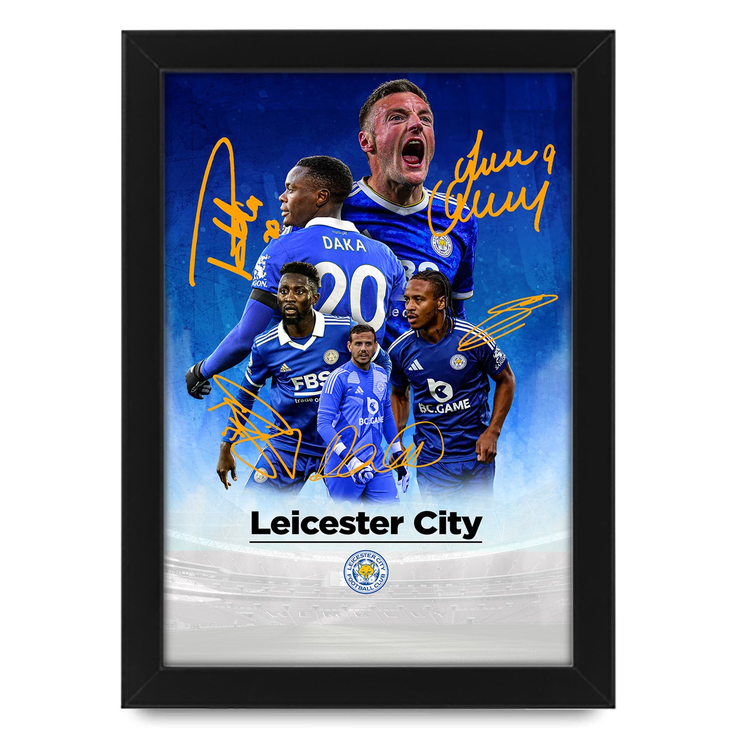 Leicester City Football Club 2024-25 Stars Merchandise Signed Poster Print- Limited Edition Autograph Football Fan Gift