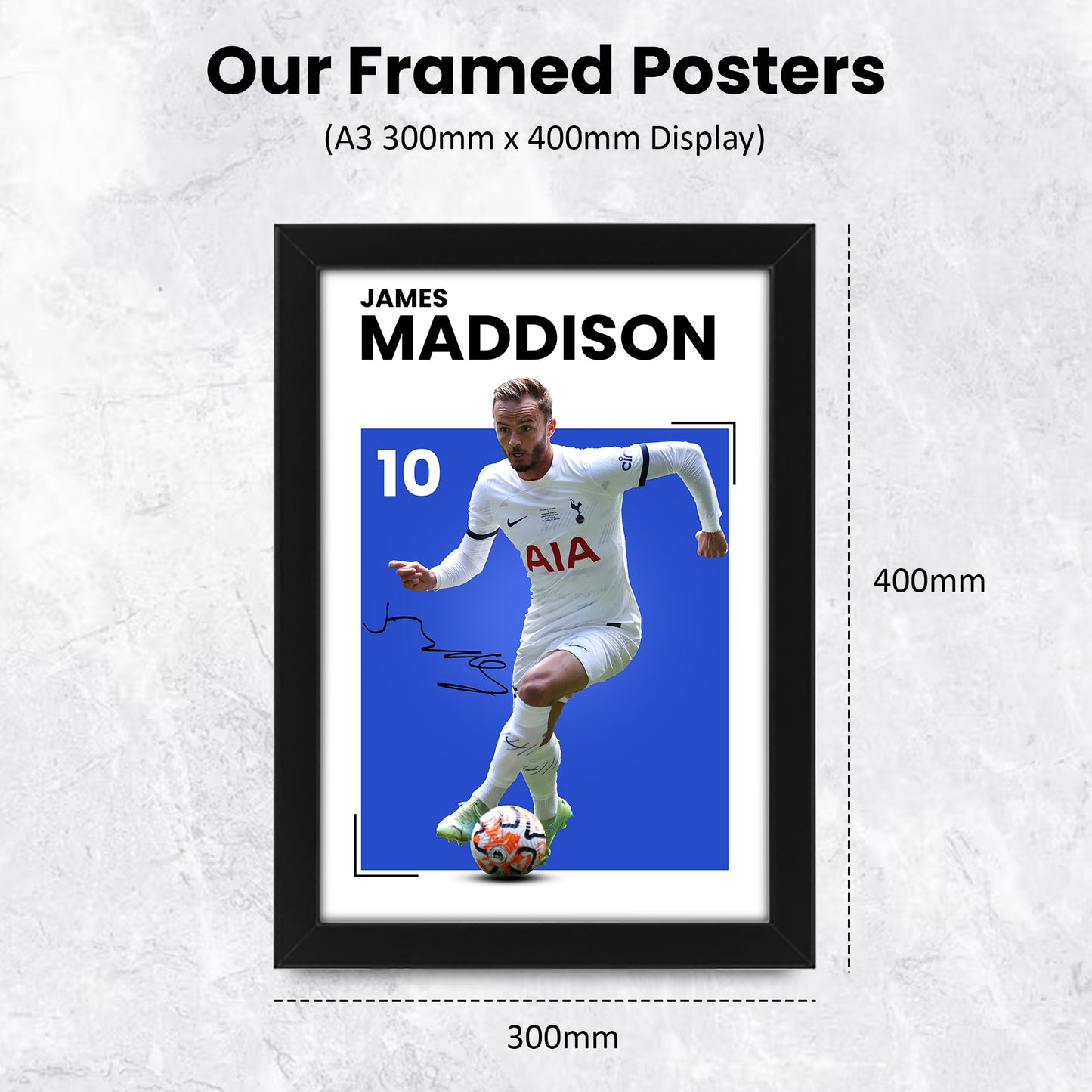 James Maddison Tottenham Hotspur Signed Poster Print- Limited Edition Autograph Fan Gift