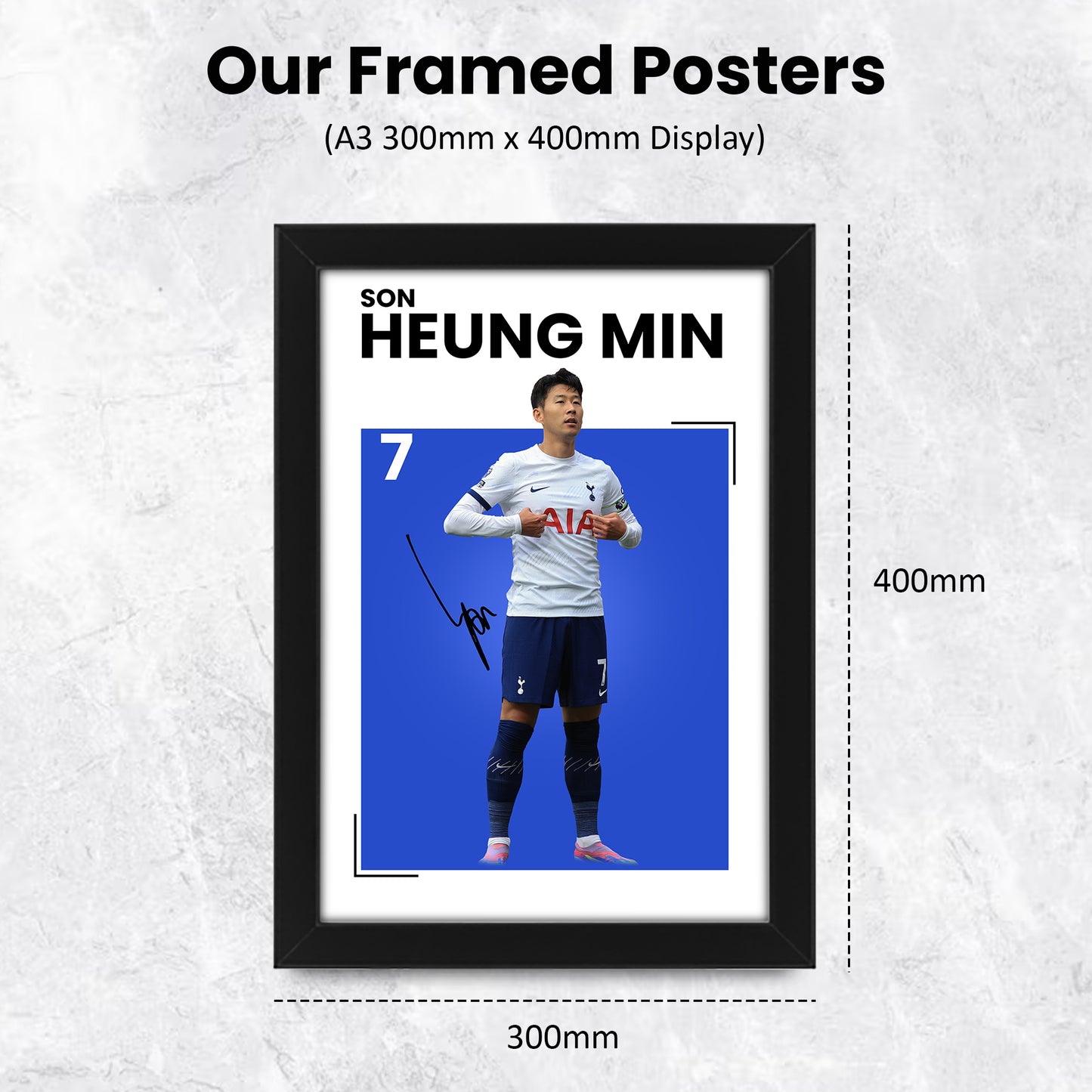 Son Heung-min Signed Poster Print - Limited Edition Autograph Fan Gift - Collectible Football Memorabilia