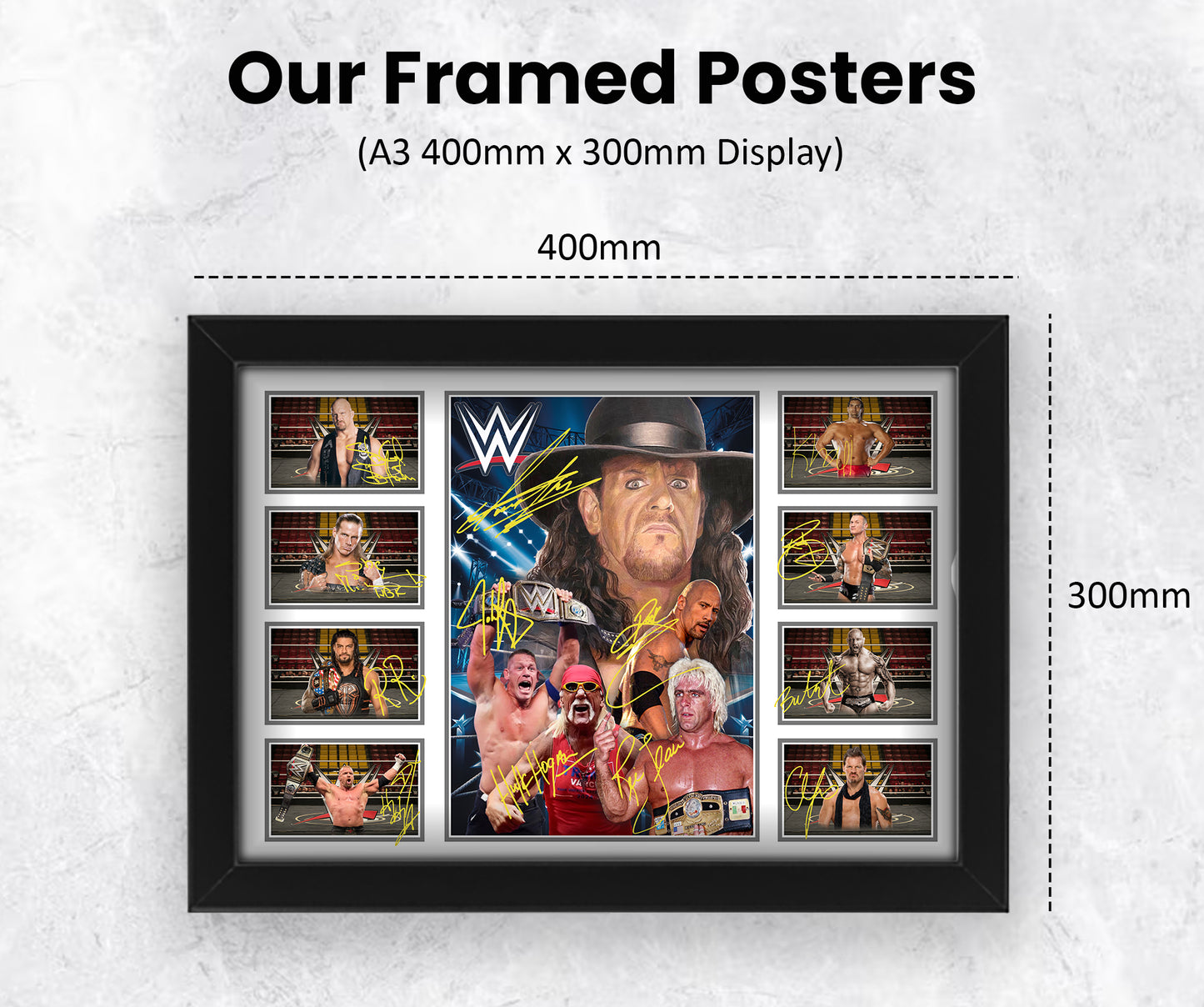 WWE Wrestling Signed Poster Print | Limited Edition Autograph Fan Gift | Collectible Memorabilia Merchandise