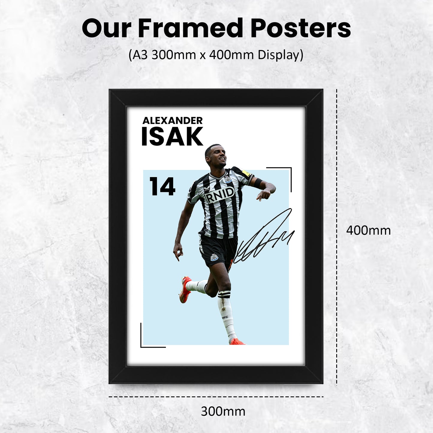 Alexander Isak Signed Poster Print | Limited Edition Autographed Football Memorabilia | Newcastle United FC