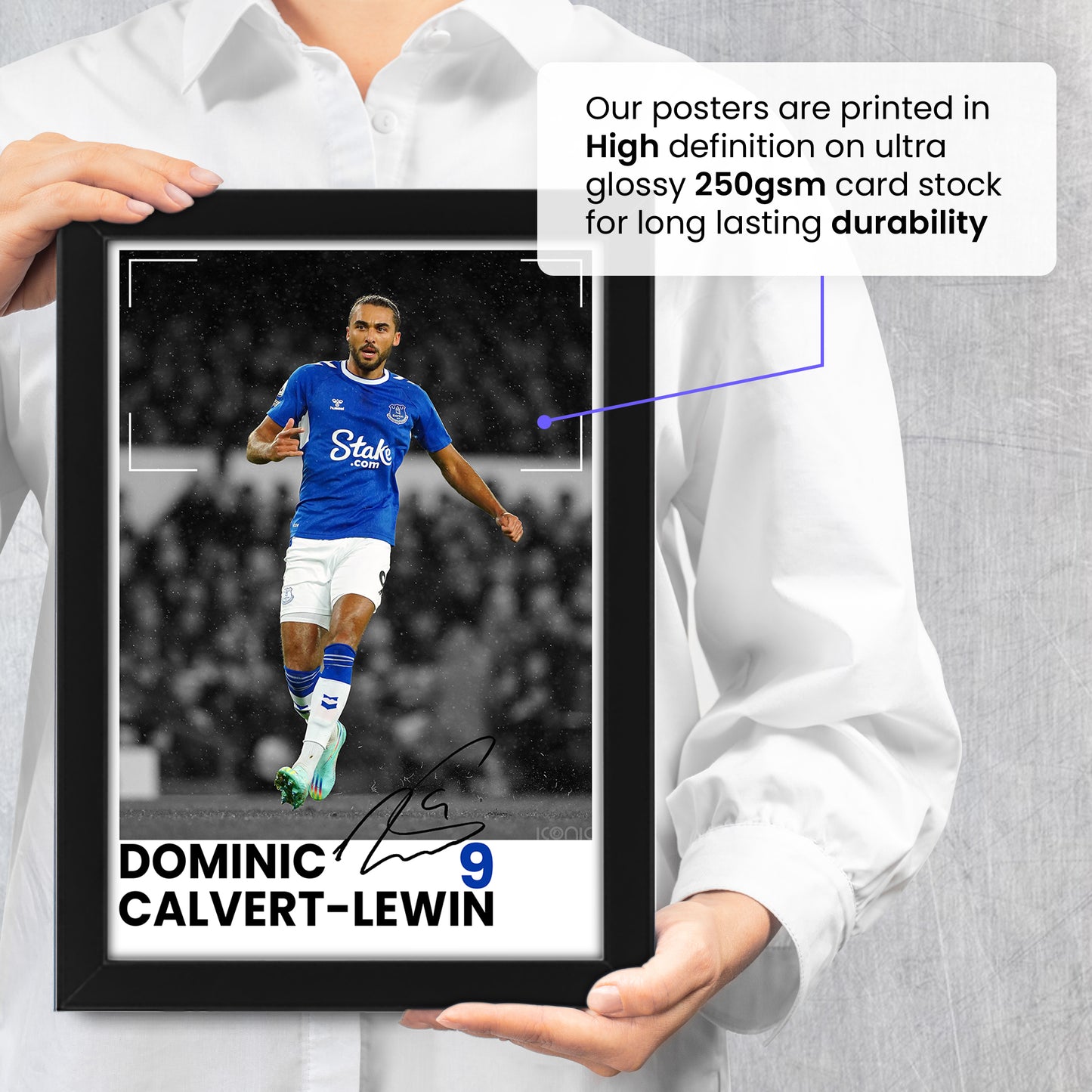Dominic Calvert-Lewin Signed Poster Print - Limited Edition Autographed Fan Gift | Everton FC Collectible Memorabilia