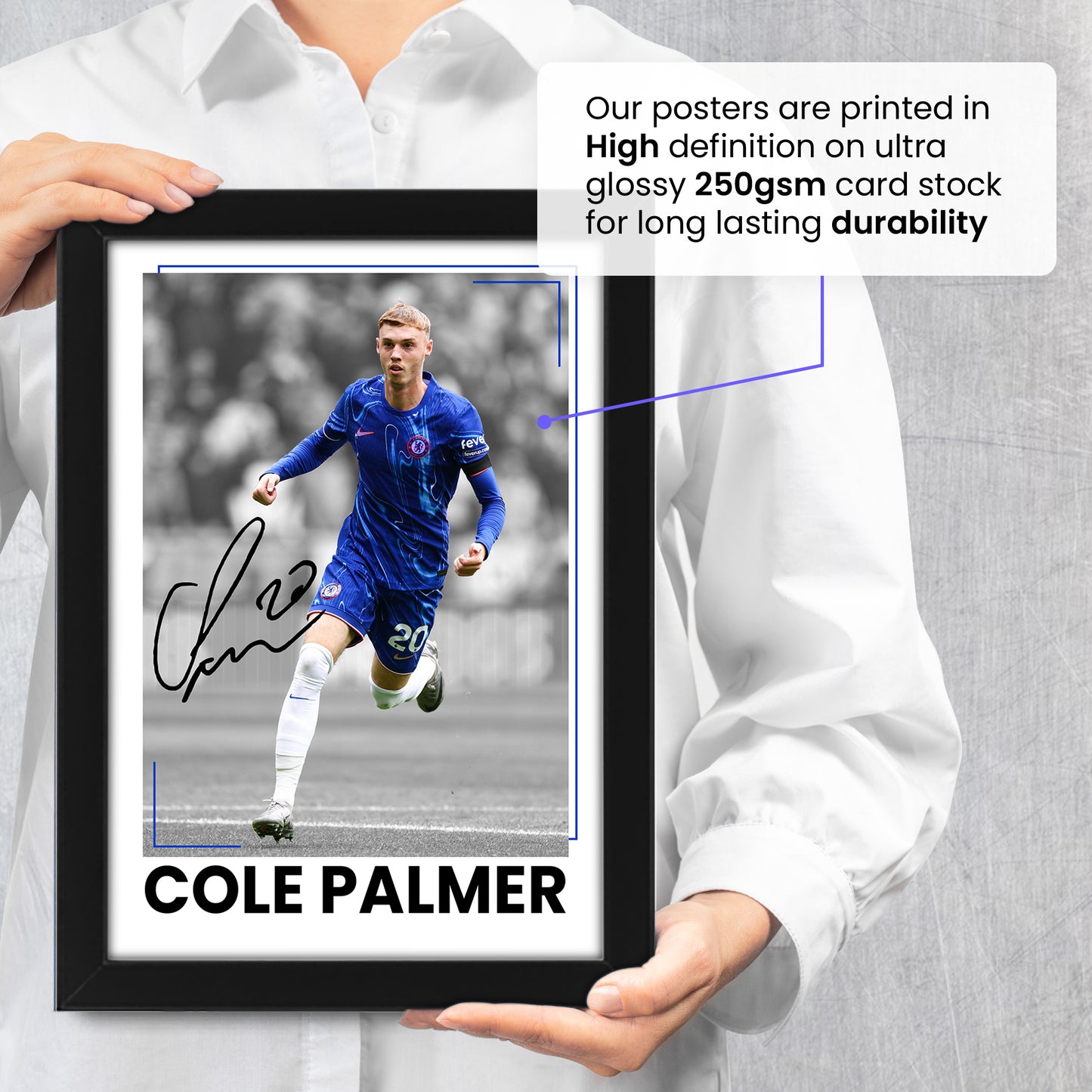 Cole Palmer Signed Poster Print - Limited Edition Autographed Footballer Memorabilia – Perfect Fan Gift