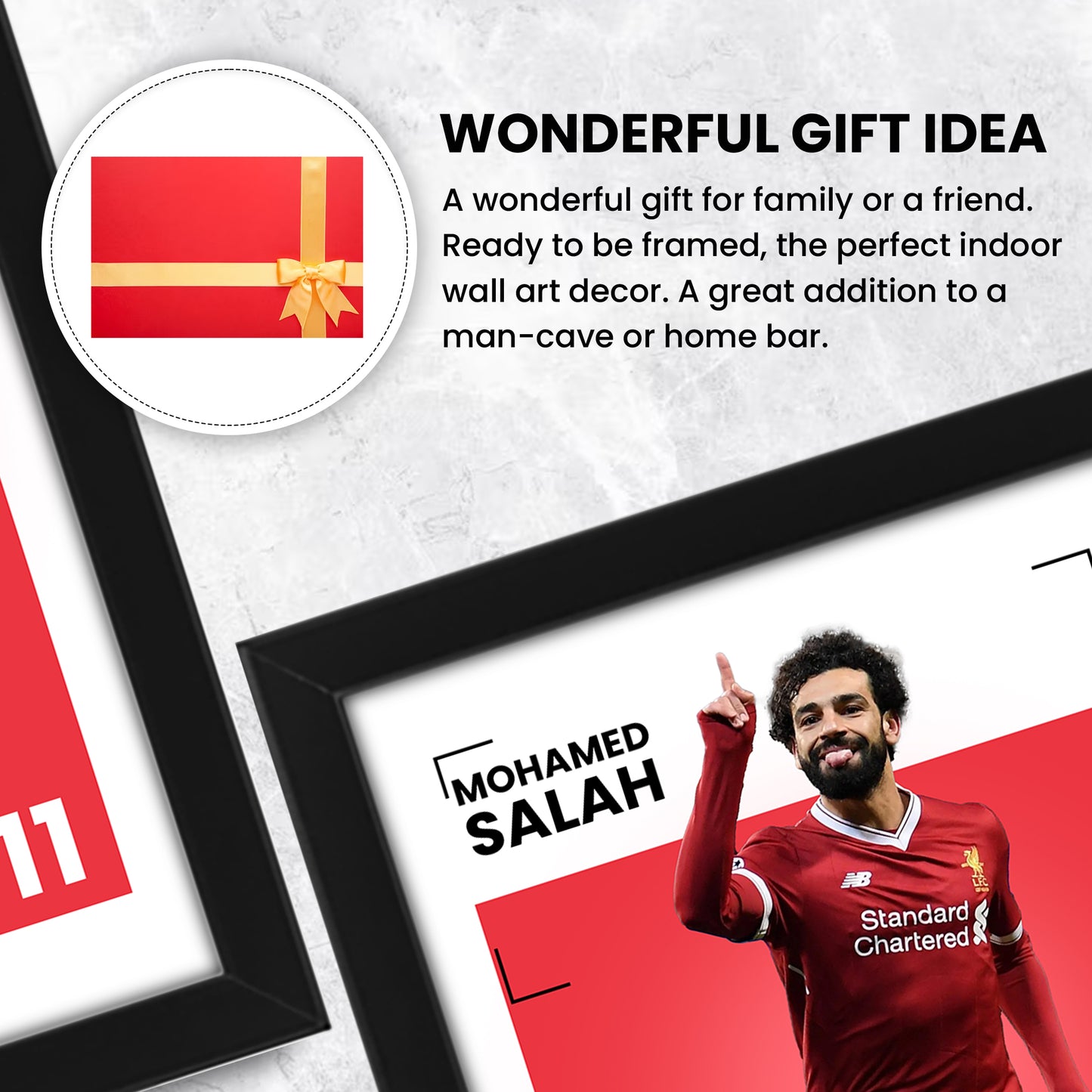 Mohamed Salah Signed Poster Print - Limited Edition Autographed Collectible Memorabilia | Liverpool FC Fan Gift