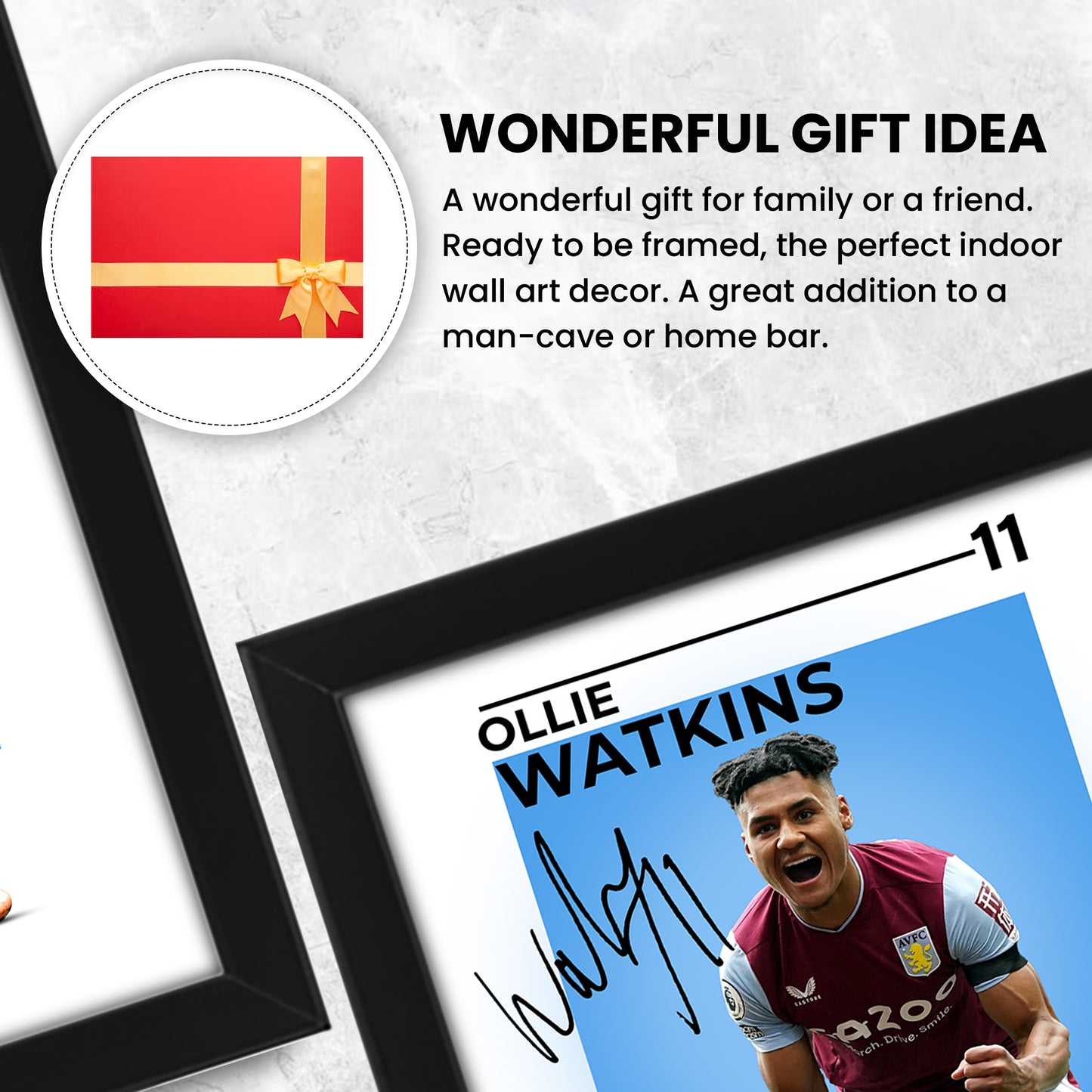 Ollie Watkins Signed Poster Print - Aston Villa FC Football Star Autographed Memorabilia