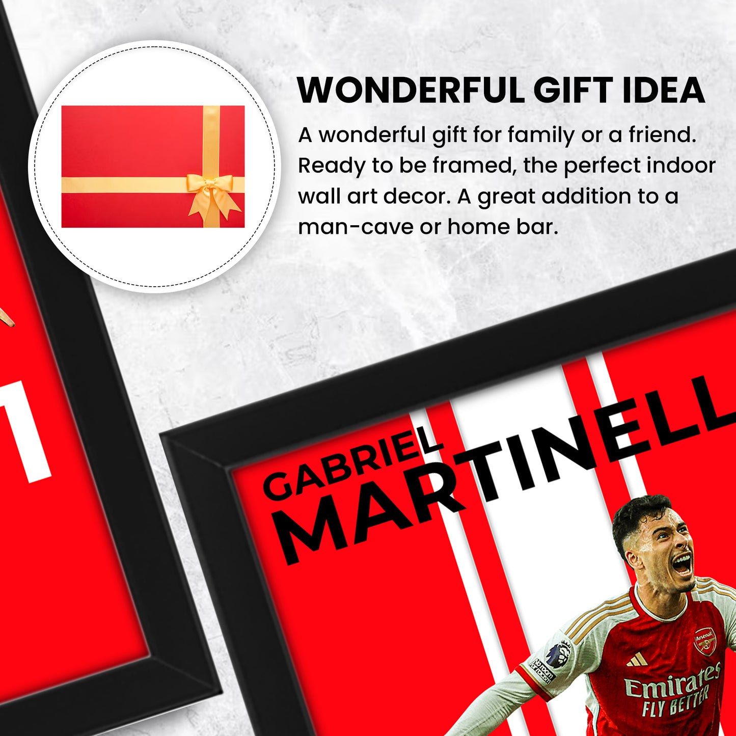 Gabriel Martinelli Signed Poster Print - Limited Edition Autographed Memorabilia - Perfect Fan Gift for Arsenal FC Supporters
