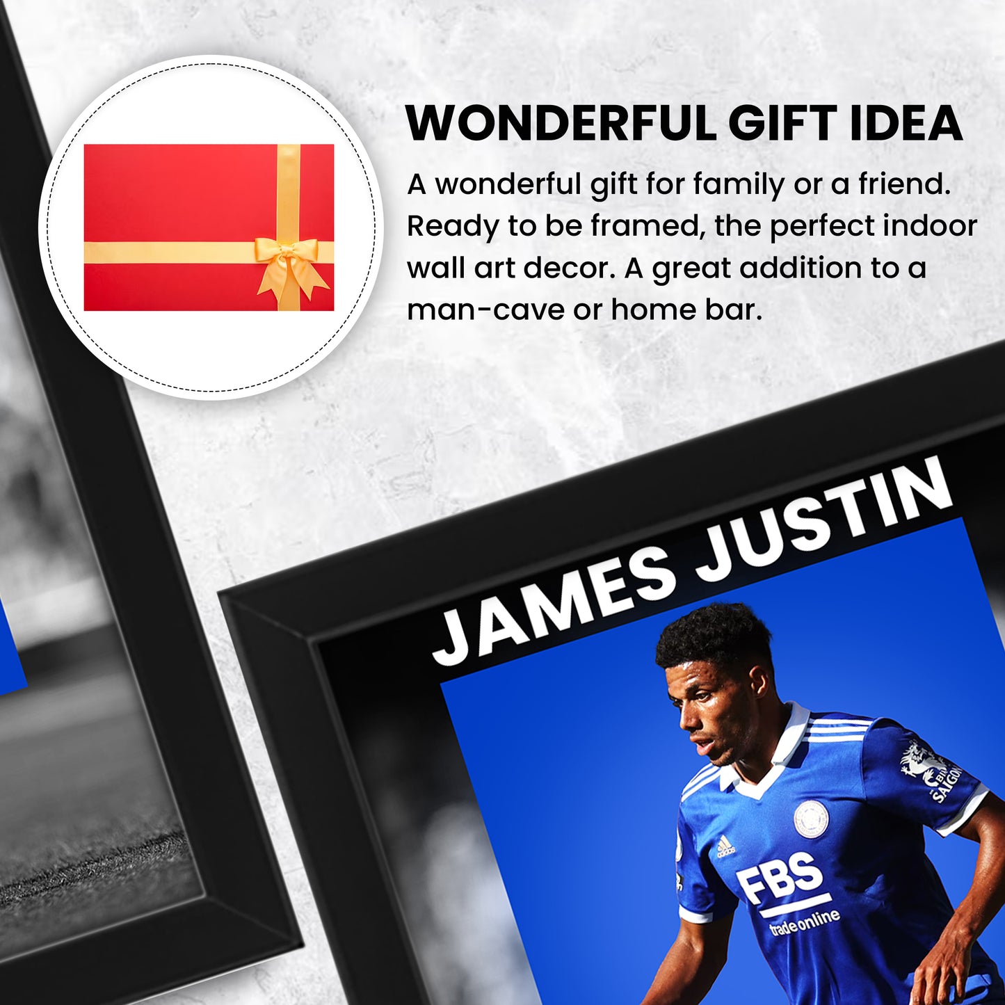 James Justin Signed Poster Print - Leicester City FC Football Memorabilia