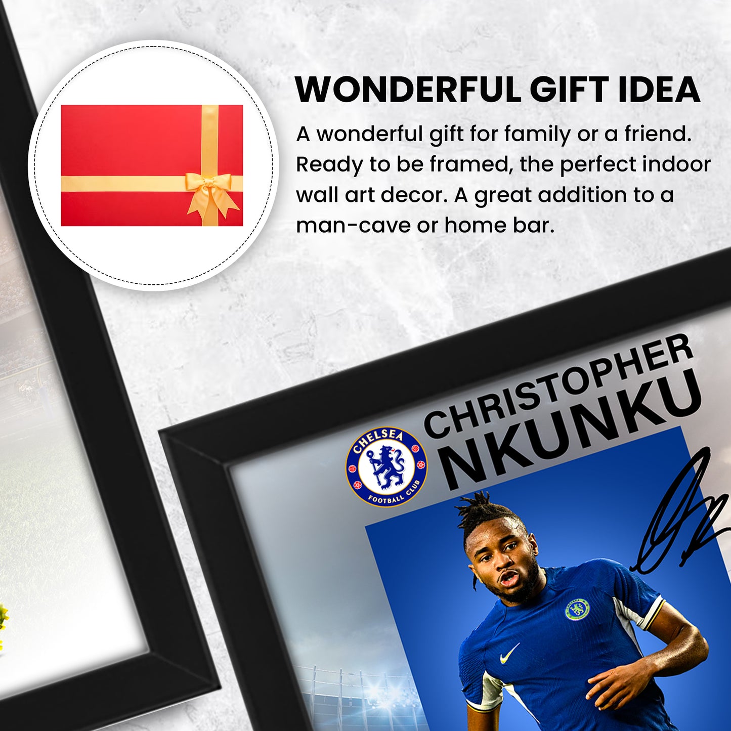 Christopher Nkunku Signed Poster Print - Limited Edition Autograph - Chelsea FC Memorabilia