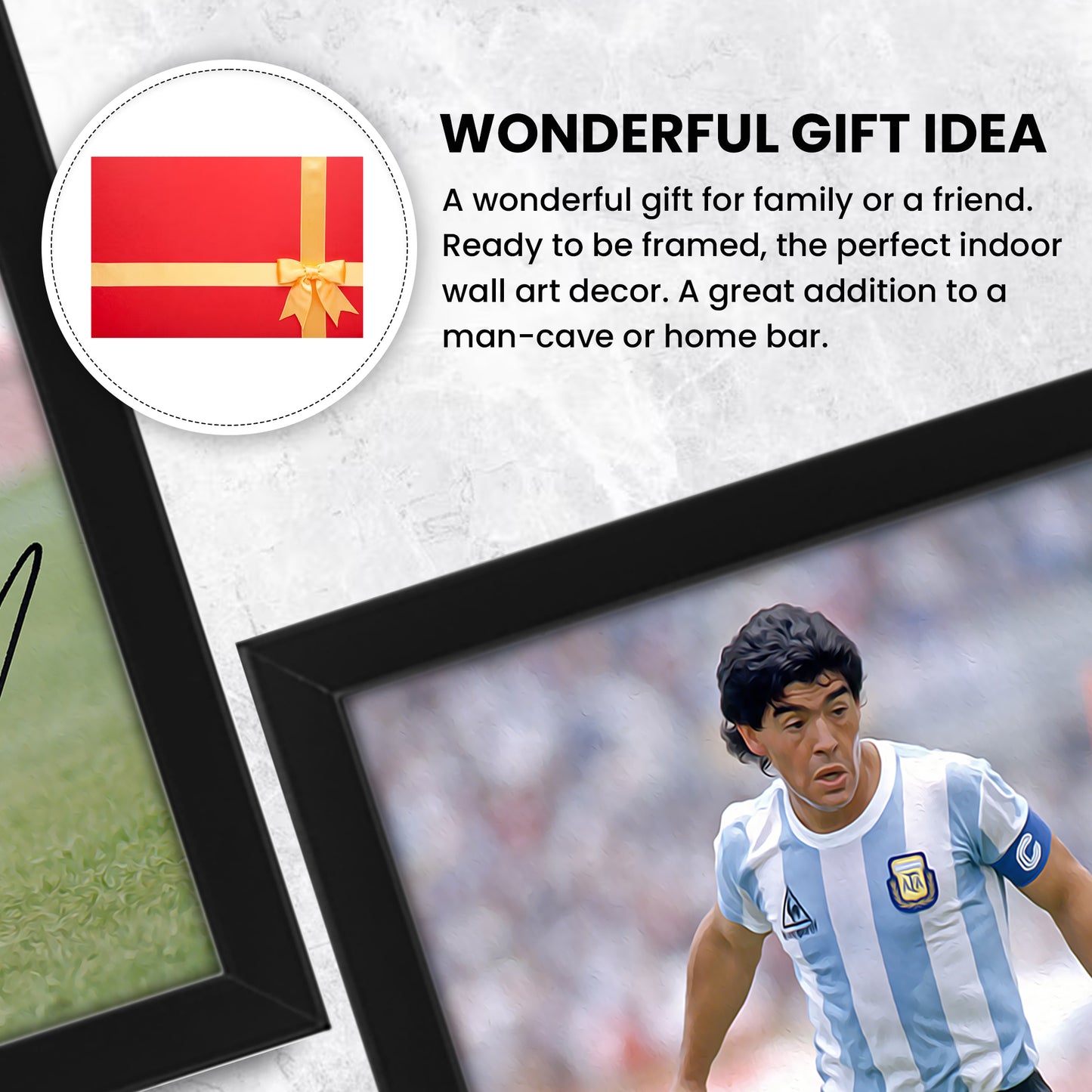 Diego Maradona Argentine Football Legend Poster - Limited Edition Autograph Print