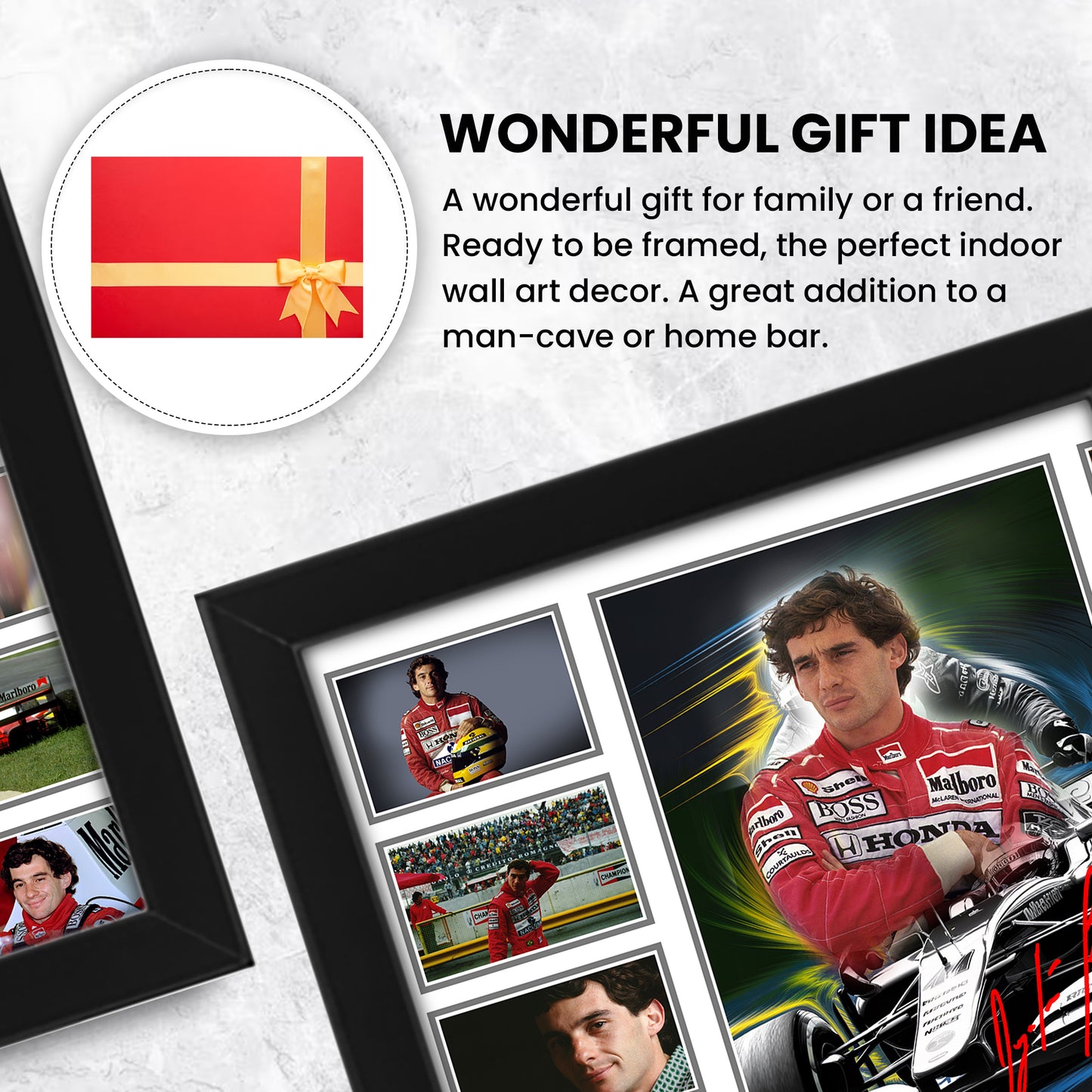 Ayrton Senna Limited Edition Poster - Autographed Print, F1 Racing Driver, Motorsports Memorabilia - Unique Gift for Fans, Collectible Artwork
