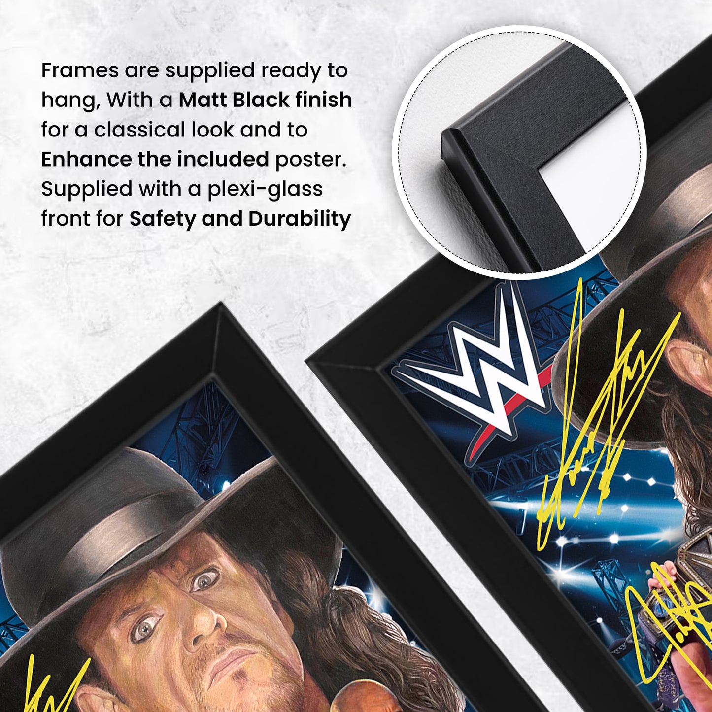 WWE Wrestling Signed Poster Print – Limited Edition Autograph | Iconic WWE Legends Memorabilia | Fan Gift for Collectors