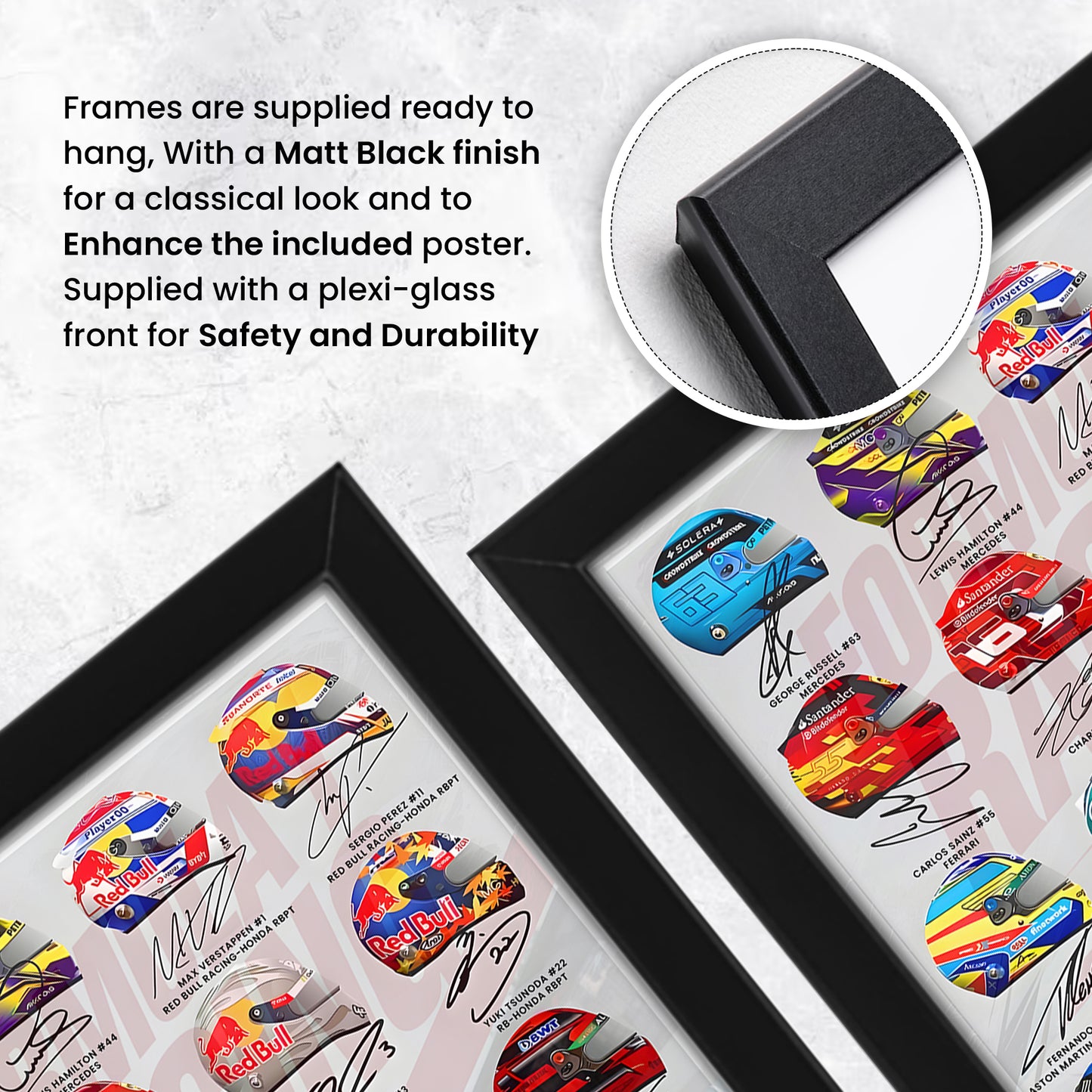 F1 Racing Drivers 2024-25 Signed Poster Print- Limited Edition Autograph Fan Gif