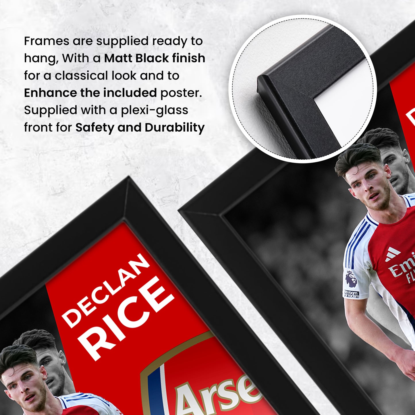 Declan Rice Signed Arsenal Football Poster - Limited Edition Autographed Memorabilia - Unique Gift for Fans