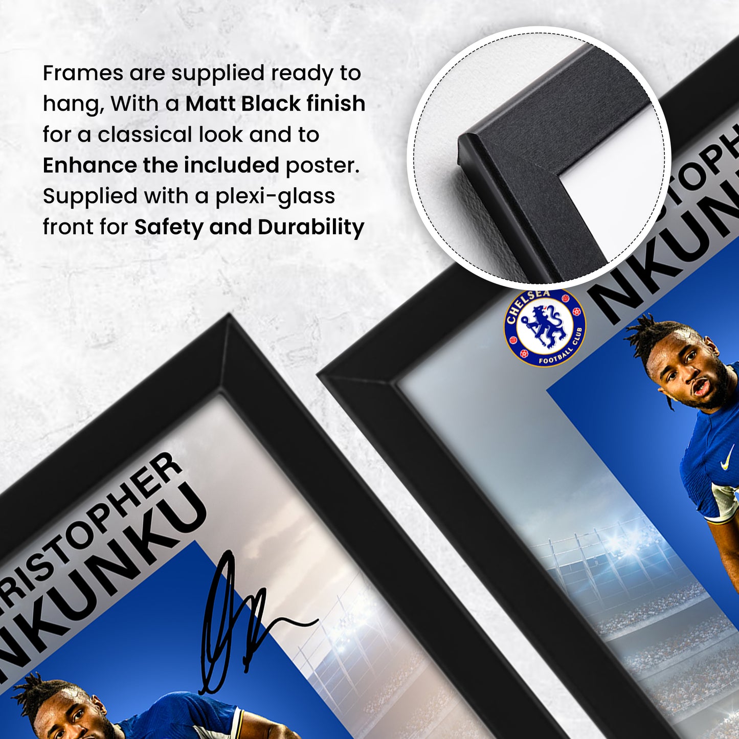 Christopher Nkunku Signed Poster Print - Limited Edition Autograph - Chelsea FC Memorabilia