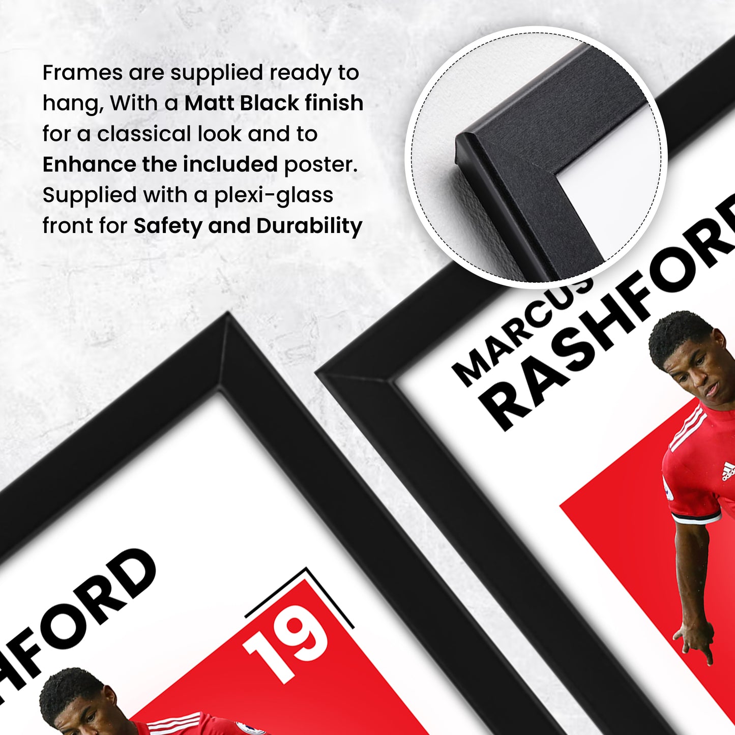 Marcus Rashford Signed Poster Print - Manchester United FC - Limited Edition Autograph