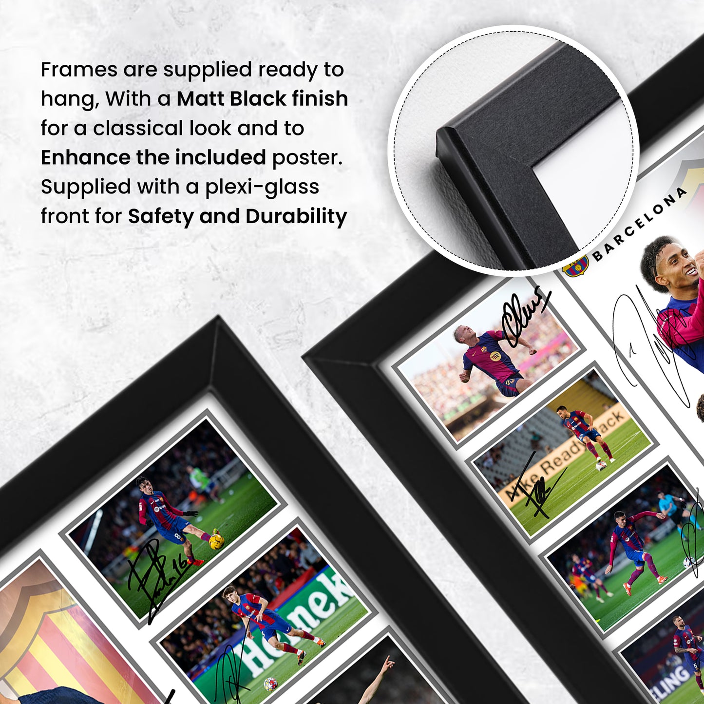 Barcelona Football Club 2024-25 FCB Team Merchandise Signed Poster Print - Limited Edition Autograph
