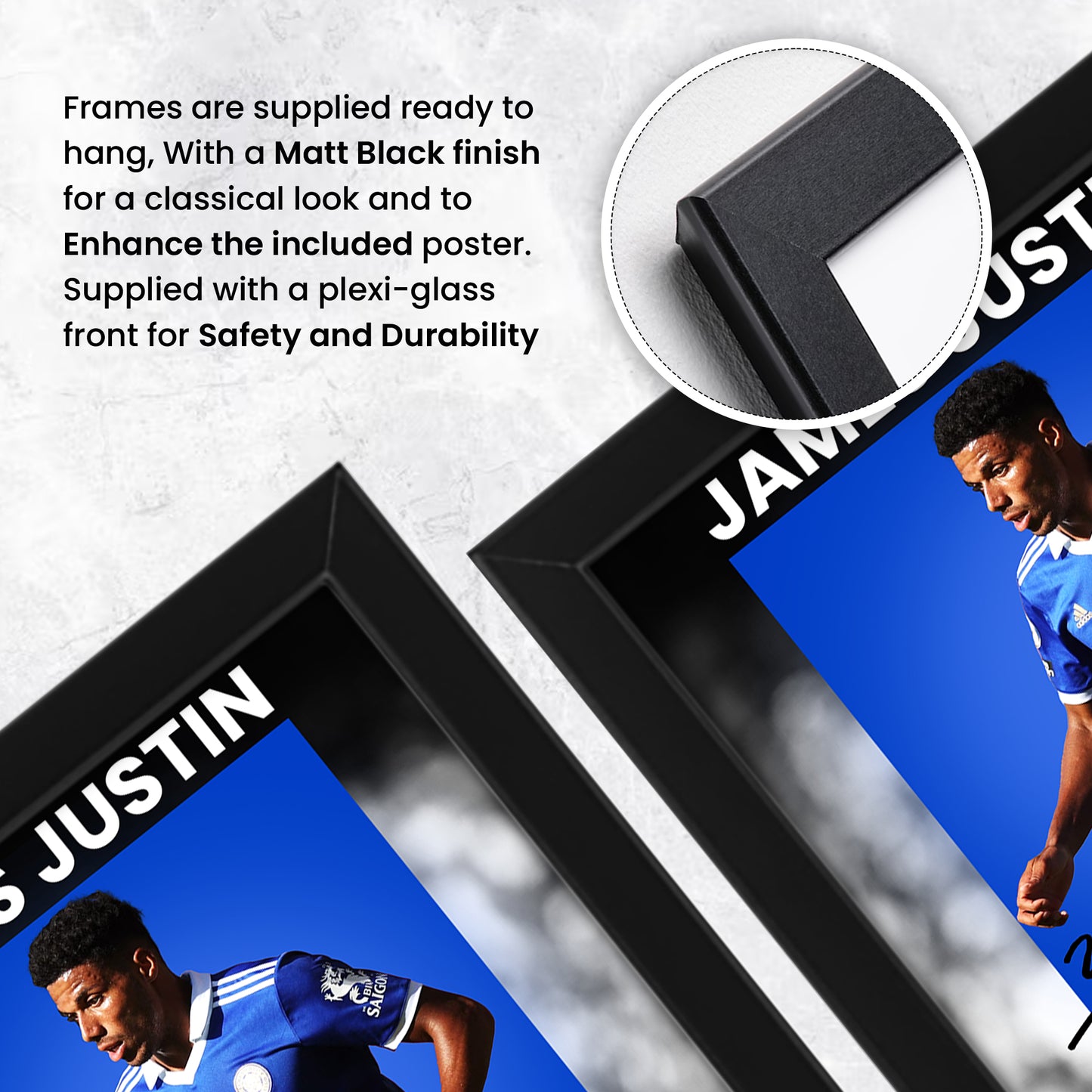 James Justin Signed Poster Print - Leicester City FC Football Memorabilia
