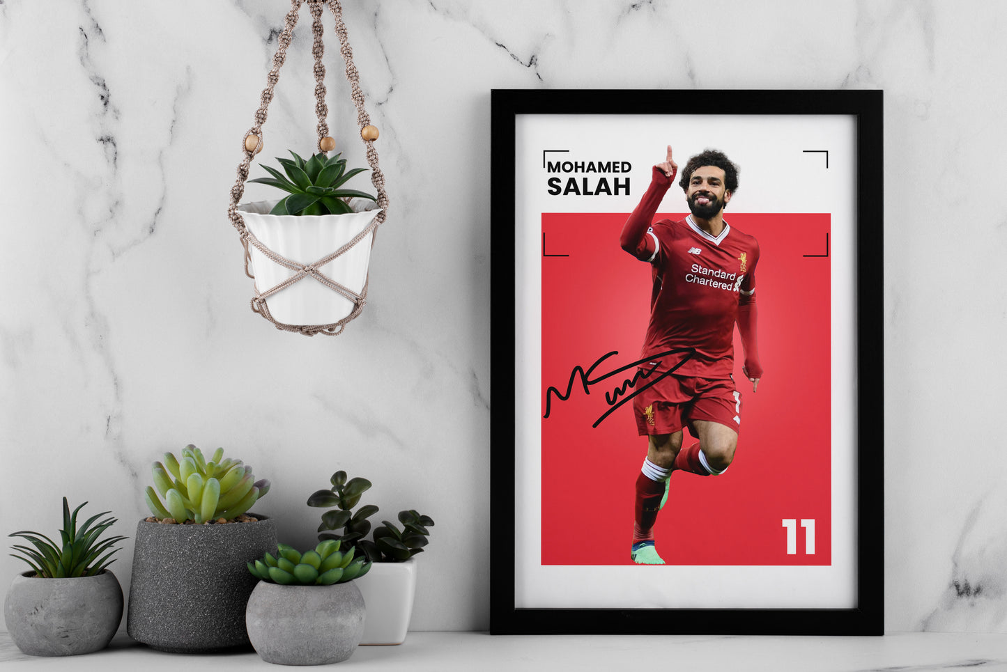 Mohamed Salah Signed Poster Print - Limited Edition Autographed Collectible Memorabilia | Liverpool FC Fan Gift