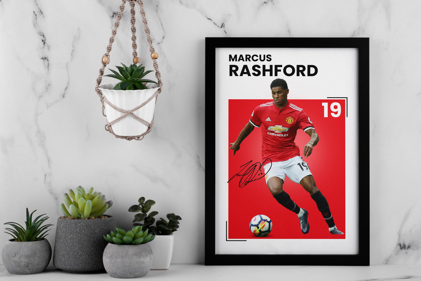 Marcus Rashford Signed Poster Print - Manchester United FC - Limited Edition Autograph