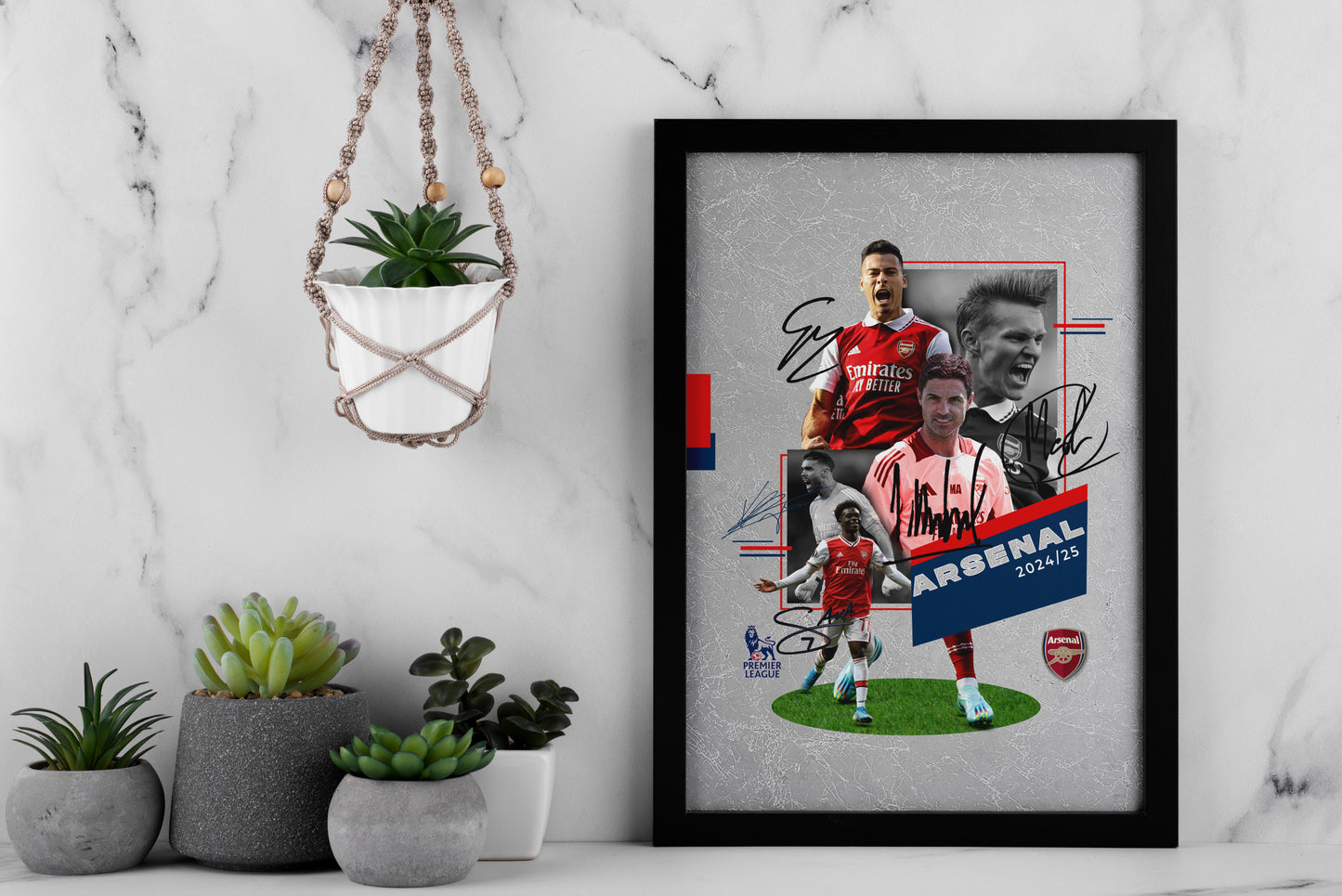 Arsenal Football Club 2024-25 Star Merchandise Signed Poster Print- Limited Edition Autograph Football Fan Gift