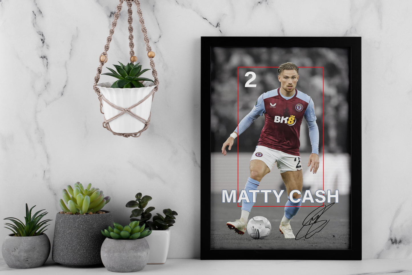 Matty Cash Signed Poster Print - Limited Edition Autographed Football Memorabilia | Aston Villa FC Fan Gift