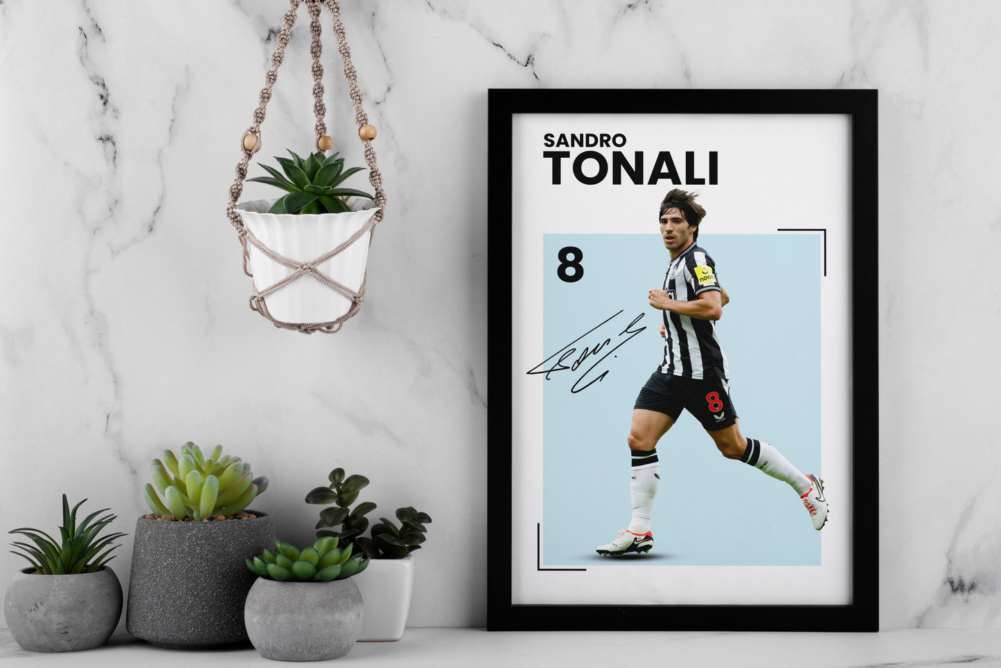 Sandro Tonali Newcastle United Signed Poster Print | Limited Edition Autograph | Football Memorabilia | Soccer Fan Gift