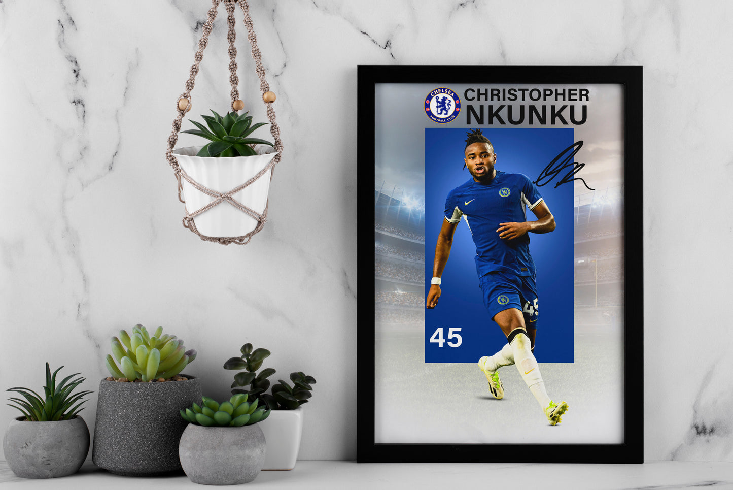 Christopher Nkunku Signed Poster Print - Limited Edition Autograph - Chelsea FC Memorabilia