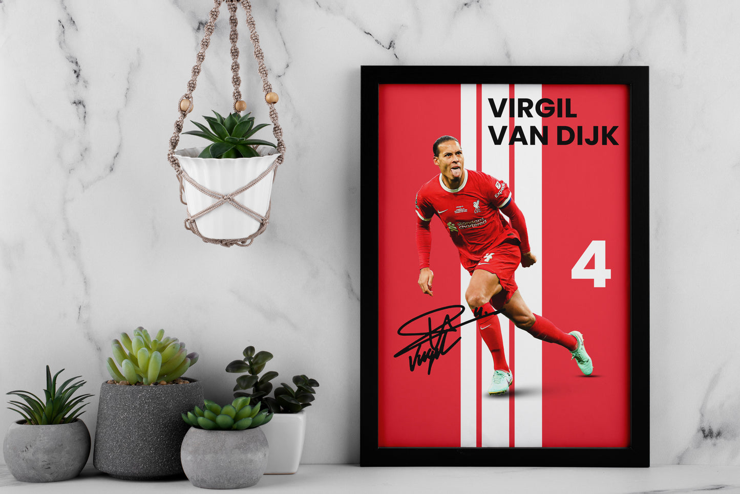 Virgil van Dijk Signed Poster Print - Limited Edition Autograph - Liverpool FC Memorabilia - Collectible Gift for Fans