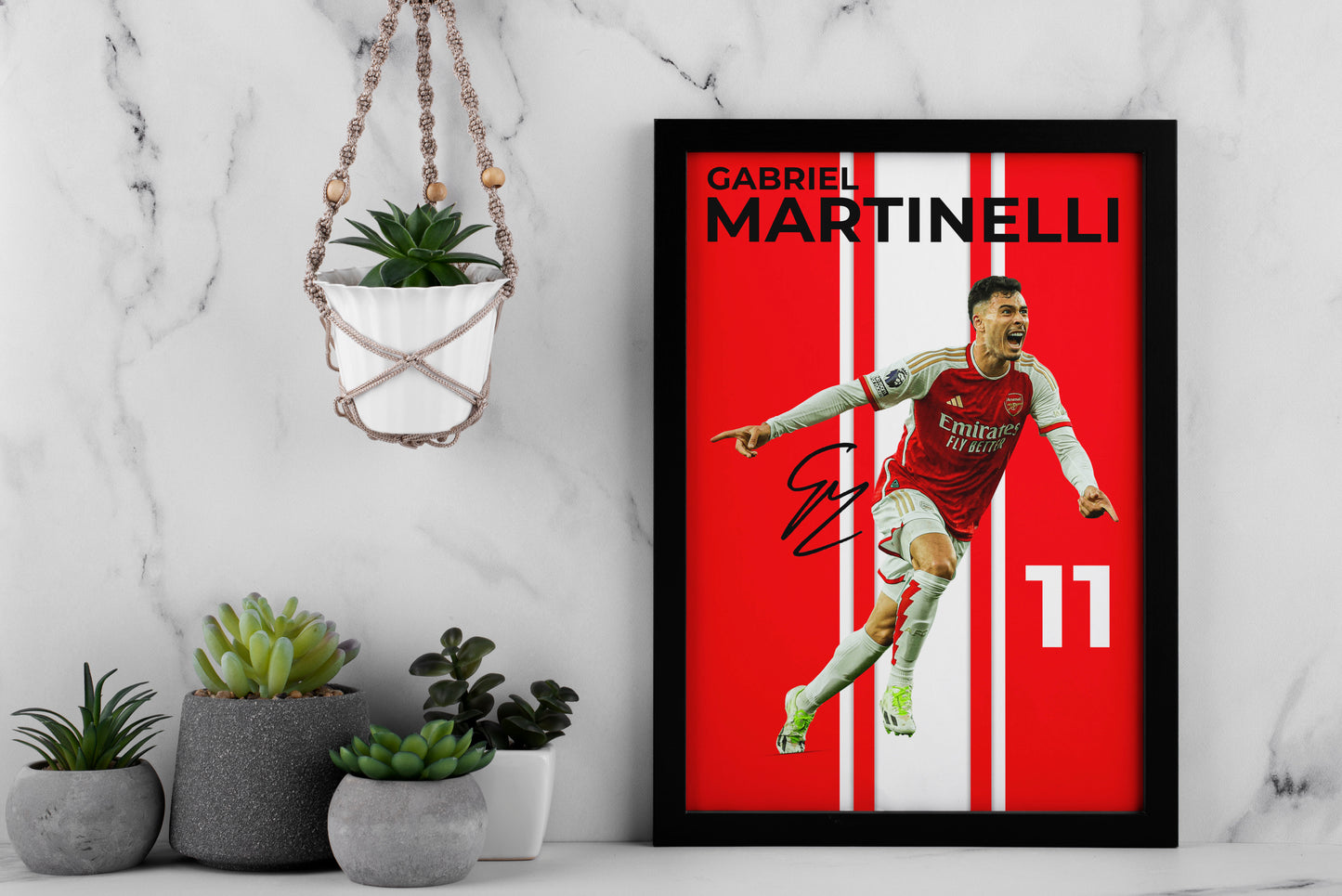 Gabriel Martinelli Signed Poster Print - Limited Edition Autographed Memorabilia - Perfect Fan Gift for Arsenal FC Supporters