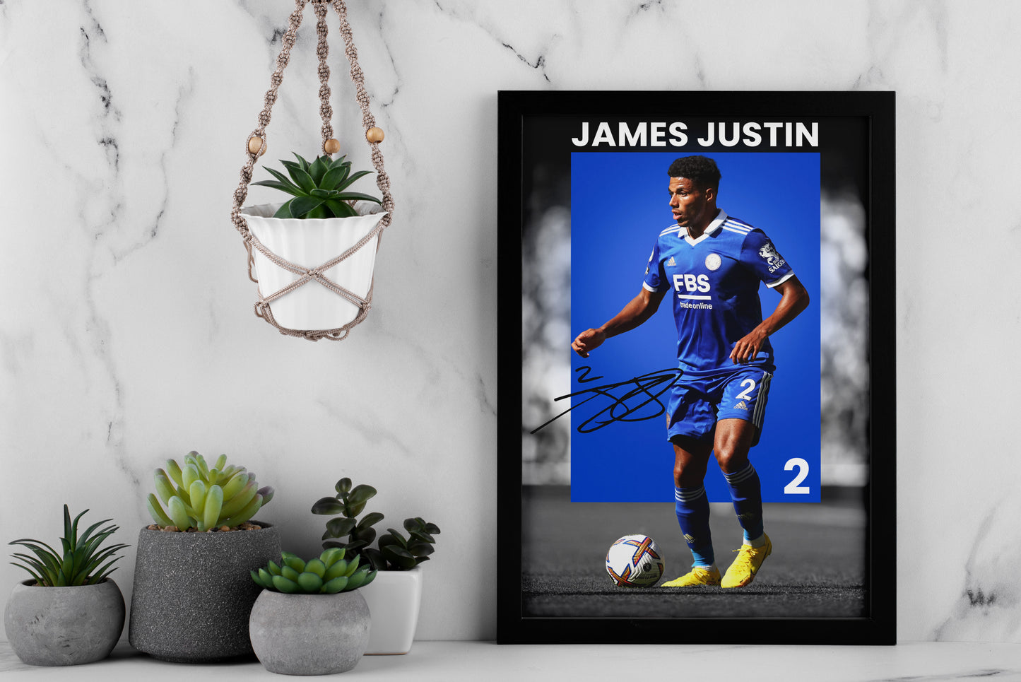 James Justin Signed Poster Print - Leicester City FC Football Memorabilia