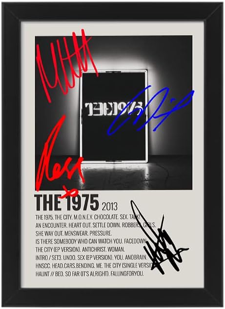 The 1975 Album Cover Signed Poster, Autographed Print Display, Fan Merchandise Gift, Collectable/Memoribilia Wall Art, For The 1975 Pop Rock Band Enthusiast