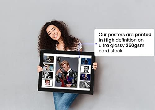 AllStarMedia David Bowie Autographed Collage Poster Print - Gift for Music Lovers and Collectors