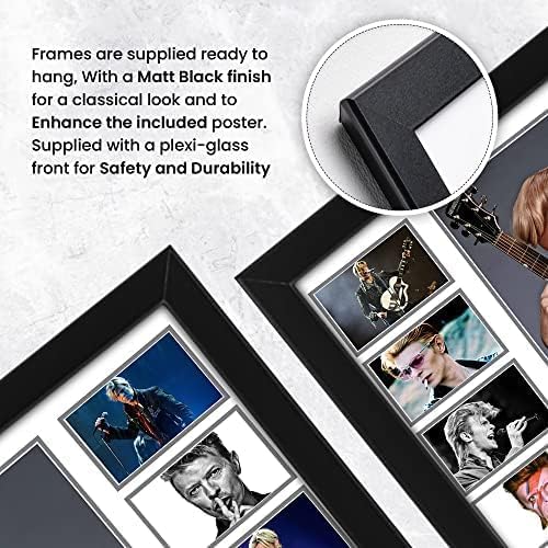 AllStarMedia David Bowie Autographed Collage Poster Print - Gift for Music Lovers and Collectors