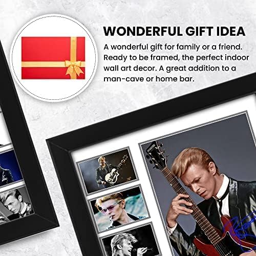 AllStarMedia David Bowie Autographed Collage Poster Print - Gift for Music Lovers and Collectors