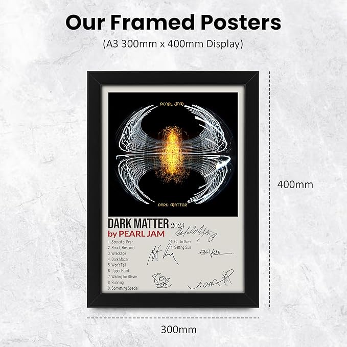 Pearl Jam - Dark Matter Signed Poster Print- Limited Edition Autograph Fan Gift – Collectible Memorabilia Merchandise