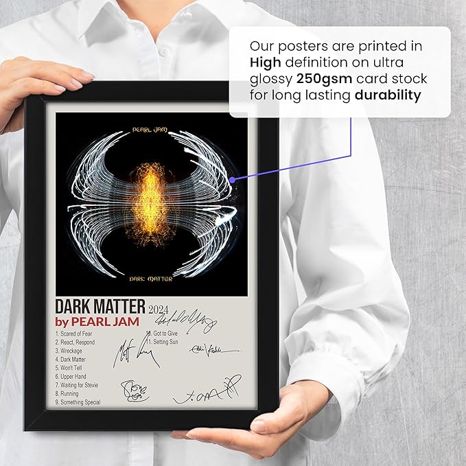 Pearl Jam - Dark Matter Signed Poster Print- Limited Edition Autograph Fan Gift – Collectible Memorabilia Merchandise