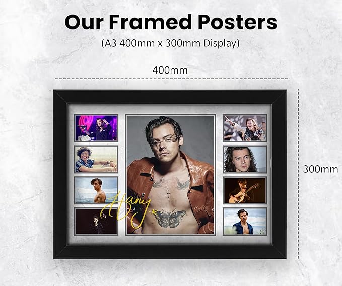 Harry Styles Signed Poster Print- Limited Edition Autograph Fan Gift – Collectible Memorabilia Merchandise Music Artist