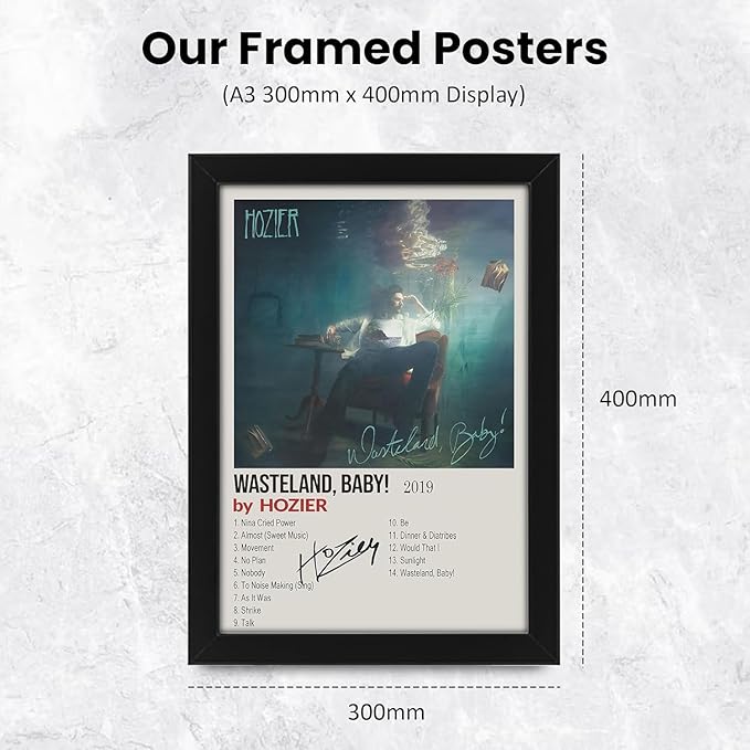 Hozier Wasteland, Baby Signed Poster Print- Limited Edition Autograph Fan Gift – Collectible Memorabilia Merchandise